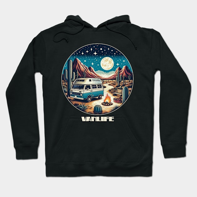 Desert Vanlife night sky Hoodie by Tofuvanman